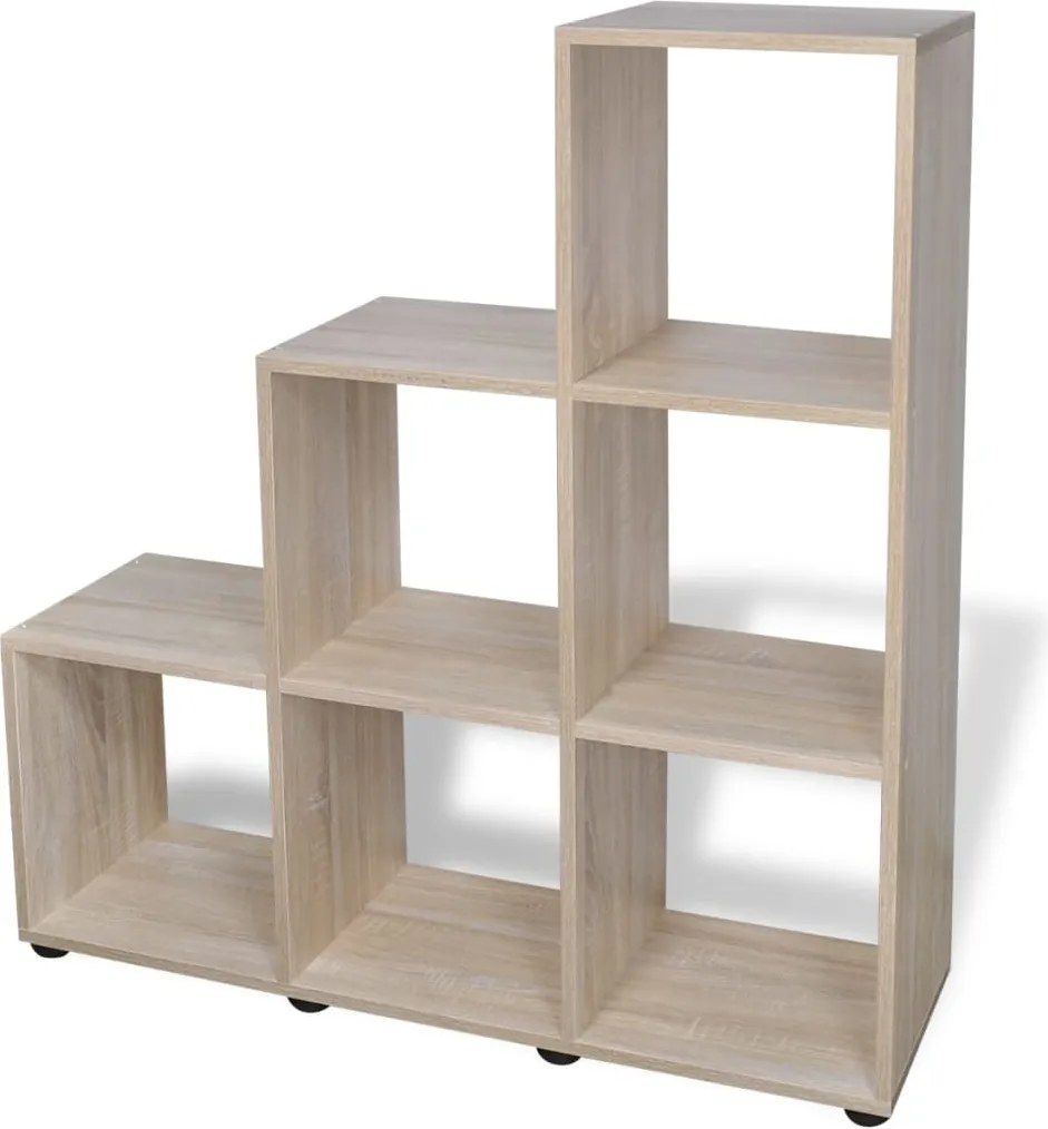 vidaXL Bibliotecă în trepte / Raft de expunere 107 cm Stejar