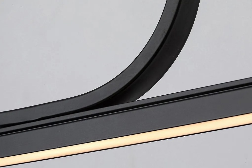Lustra Suspendata Liniara, LED, Negru, Elia