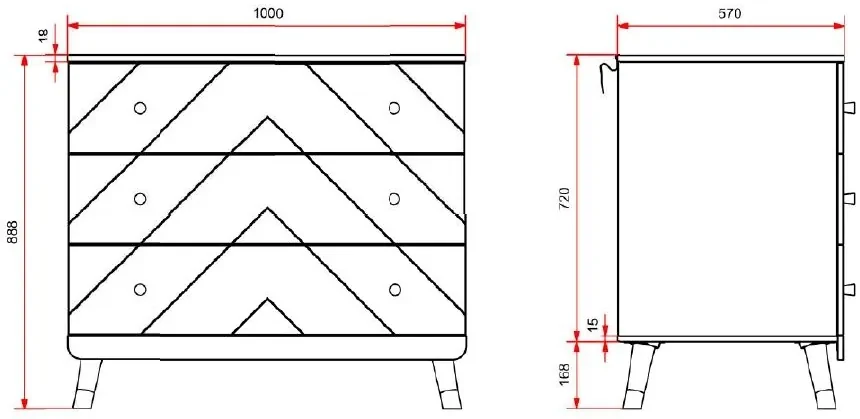 Această combinație BILLY în alb (alb satinat) constă dintr-un pat (90 x 200 cm), o noptieră și o comodă.