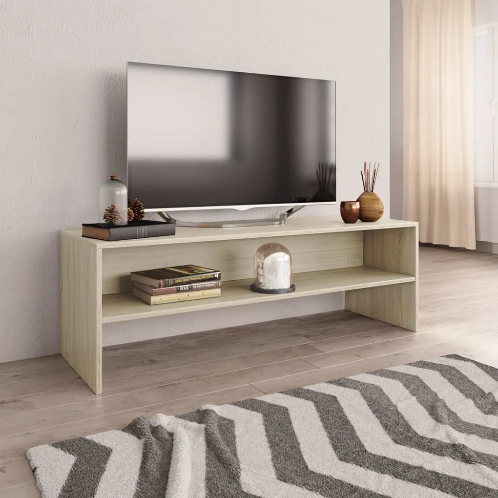 800039 vidaXL Dulap TV, stejar sonoma, 120x40x40 cm, lemn prelucrat