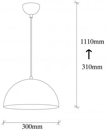Pendul pe cablu SIVANI 1xE27/40W/230V Ø 30 cm negru/cupru