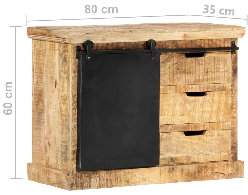 Servanta, 80 x 30 x 60 cm, lemn masiv de mango