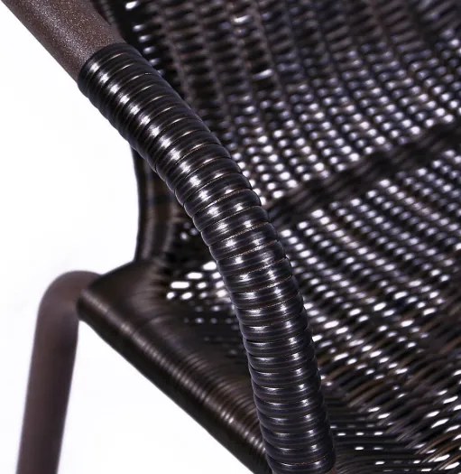 Set de grădină poliratan-4 scaune și o masă de sticlă