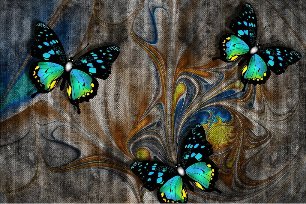 Tablou - Fluturi strălucitori în imagine (90x60 cm)