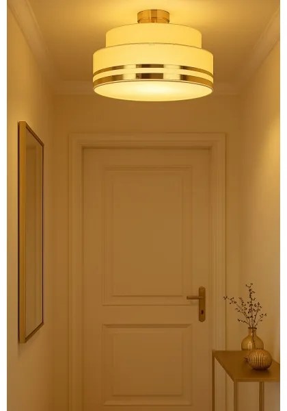 Plafonieră TAMI 1xE27/60W/230V bej/auriu