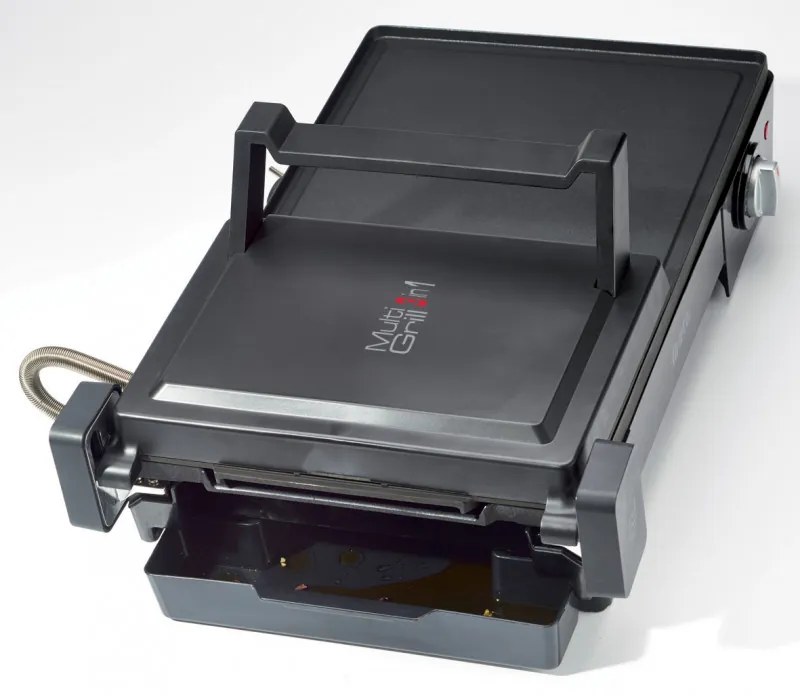 Gratar electric 3in1 Ariete MULTI GRILL 1916/10, 2400 W, 60x25 cm, Suprafata extensibila, Termostat, Negru