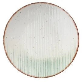 Set de veselă 24 piese alb/verde/porțelan