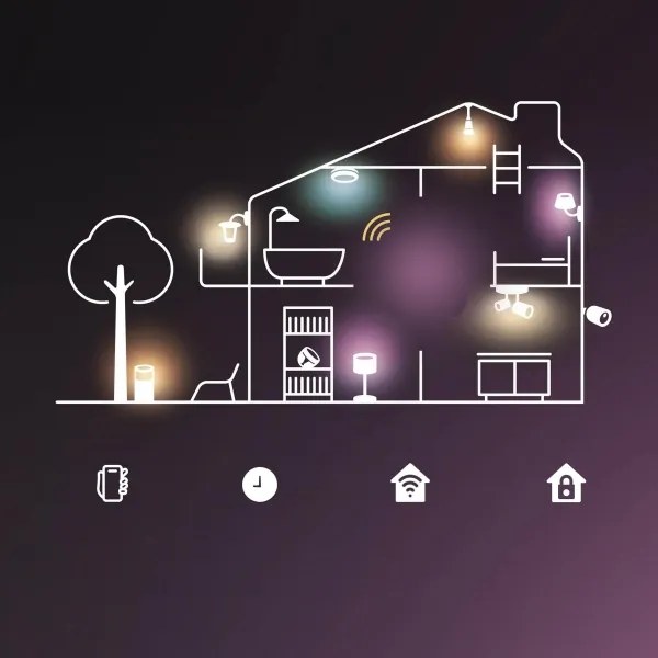 Set de 4 becuri LED RGB dimabile Philips SMART C37 E14/4,9W/230V 2200-6500K