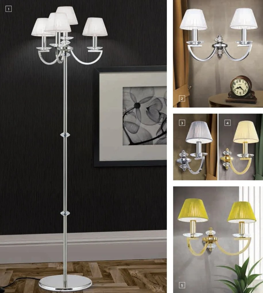 Candelabru cristal Swarovski elegant de lux Avala 12L 24K gold plated