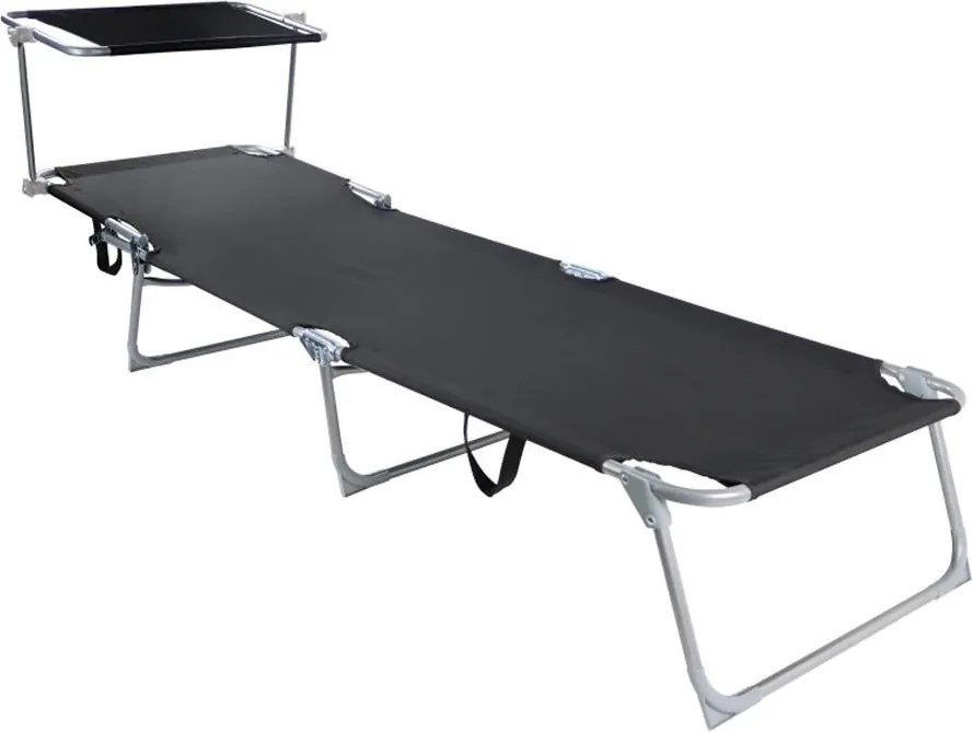 Set 2 șezlonguri relaxante cu copertină reglabilă SEBASTIAN