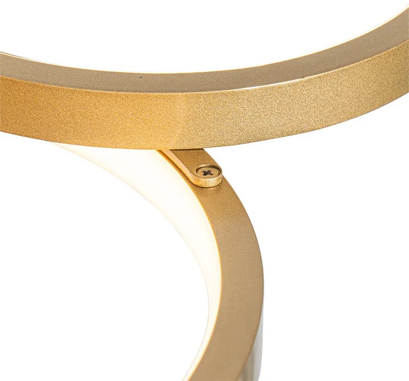 Lampă pendant aurie incluzând LED cu dimmer în 3 trepte cu 3 lumini - Rondas