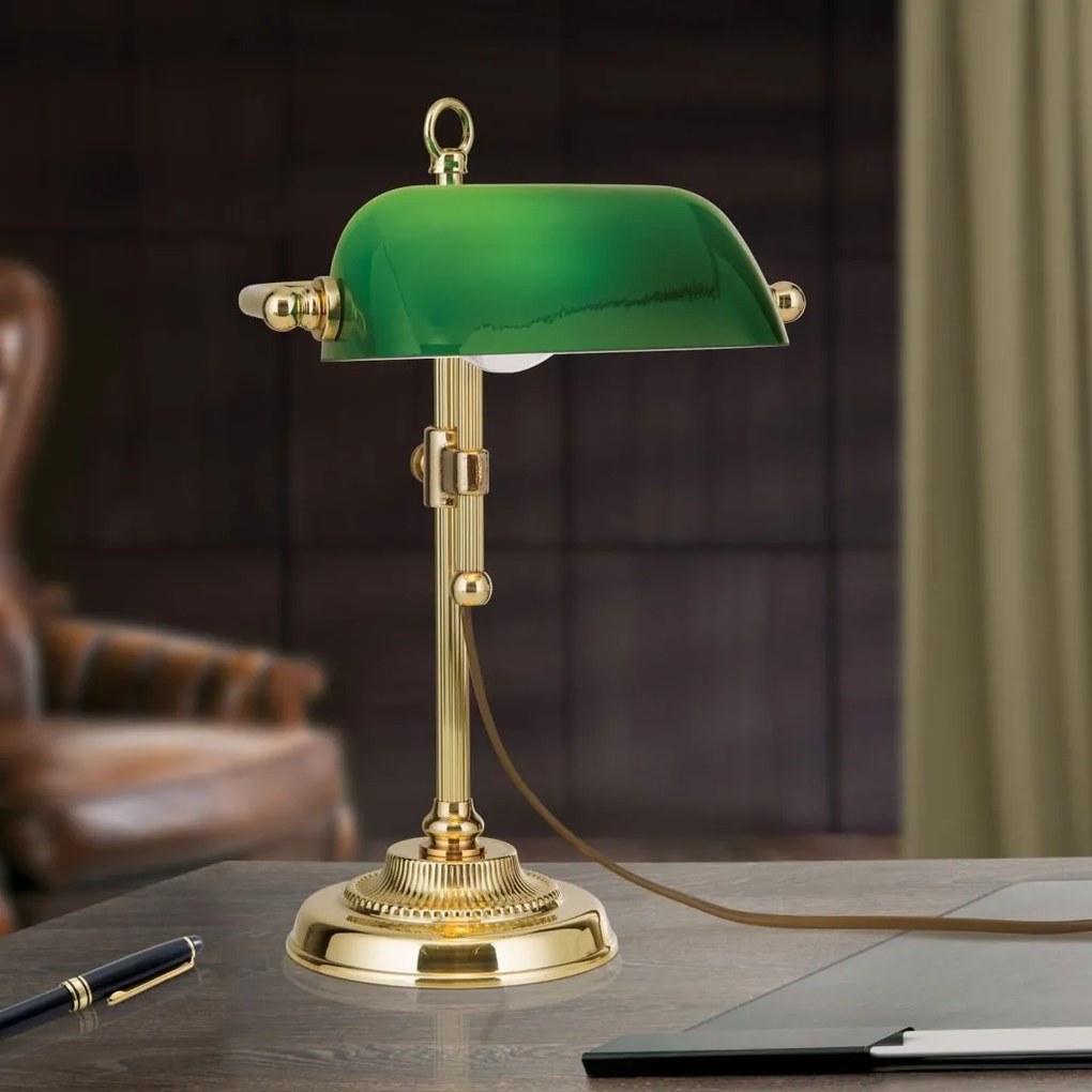 Veioza/Lampa de masa stil clasic HARVARD alama/verde
