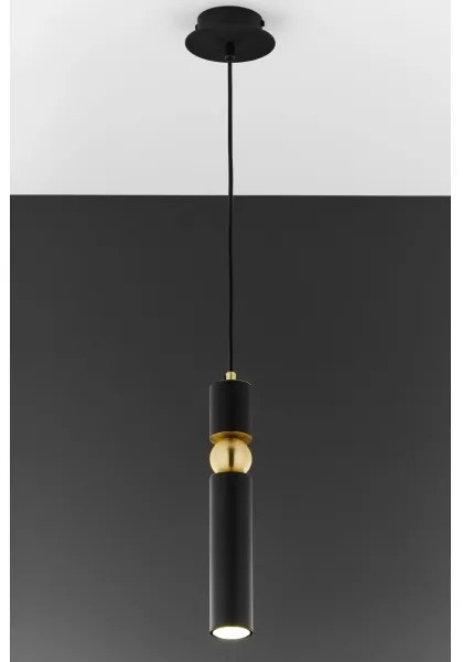 Lustră pe cablu Jupiter 2003 ALAS 1xGU10/10W/230V negru/auriu