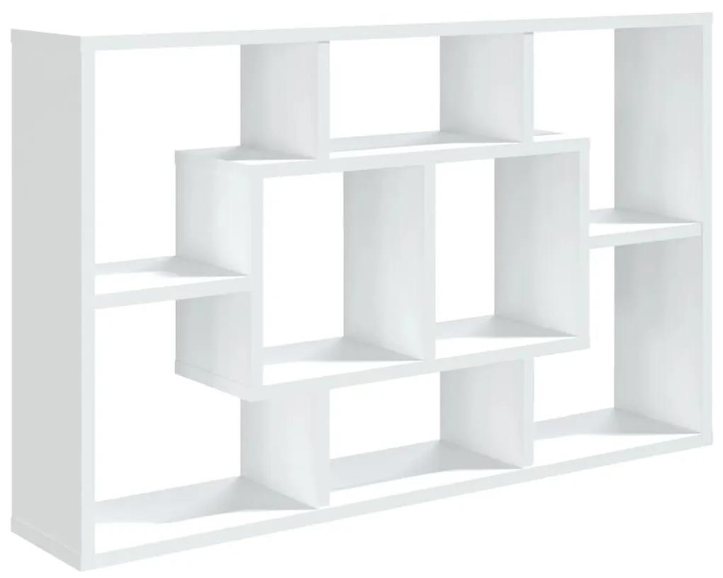 Raft de perete, alb, 85x16x52,5 cm, lemn compozit 1, Alb