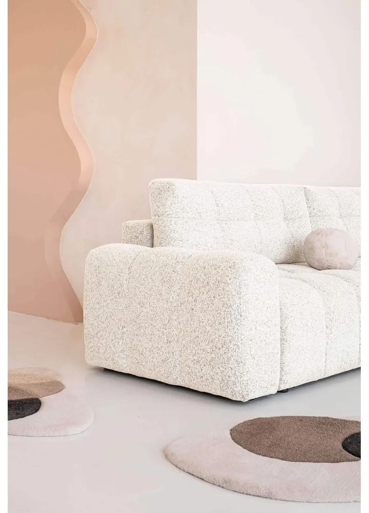 Colțar modular crem extensibil/cu spațiu de depozitare (cu colț pe partea dreaptă) Lulu – Miuform