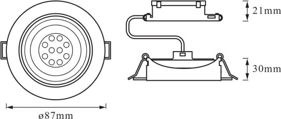 Osram - Set 3x corpuri de iluminat încastrate SPOT LED/4,9W/230V 2700K albe