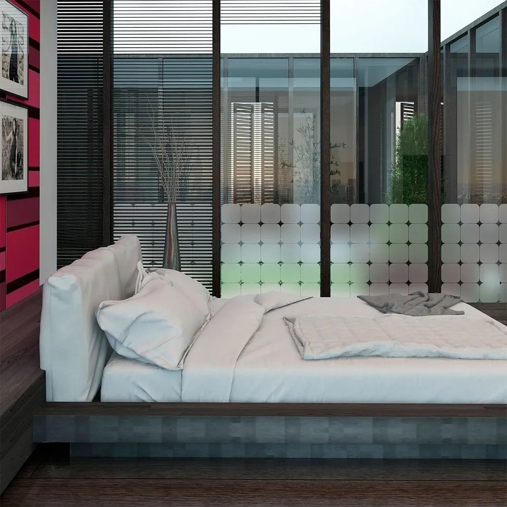 Autocolante pentru fereastră 50 buc. 10x10 cm Square Blackout – Ambiance