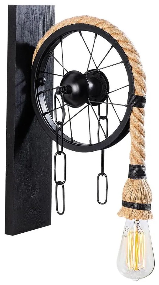 Aplica de perete EREBOS 1xE27/40W/230V negru/maro