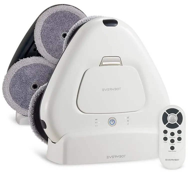 Robot curatare podele Everybot TS300, 27W, 300 ml, Umeda/uscata, Autonomie pana la 200 min, 6 moduri, Senzor anti-cadere/coliziune, Alb