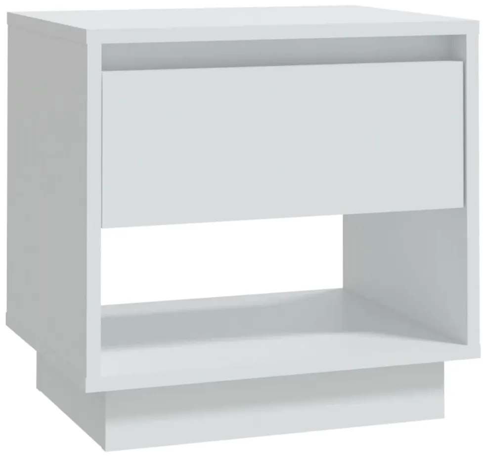 809512 vidaXL Noptieră, alb, 45x34x44 cm, PAL