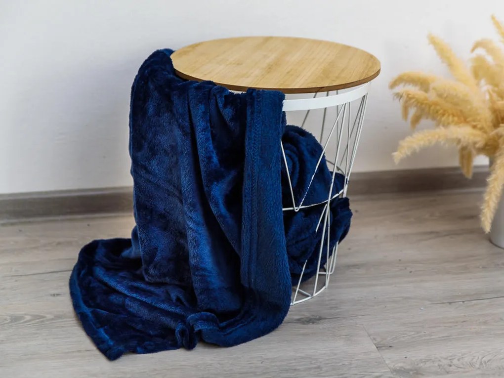 Patura din microplus Culoare albastru inchis, VIOLET 180x200 cm