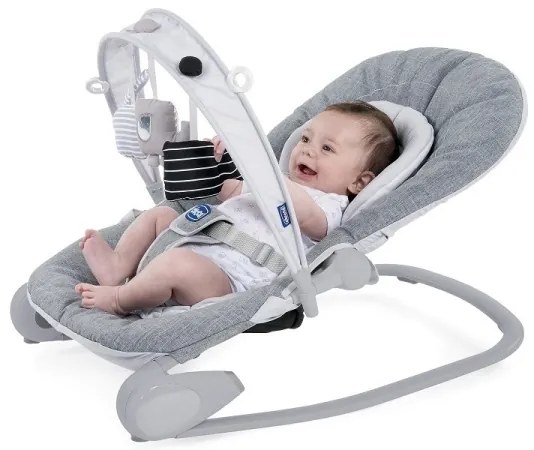 Leagăn pentru bebeluși HOOPLA gri/alb Chicco