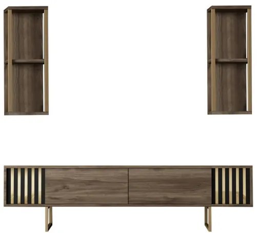 Set de mobilier pentru living Gold, Nuc Negru