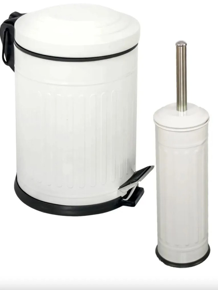 Set accesorii de baie (2 piese) d81 Alb 33.5x20.5 cm
