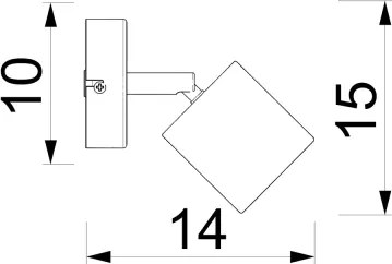Aplica spot de perete DEMIA 1xGU10/8W/230V bej