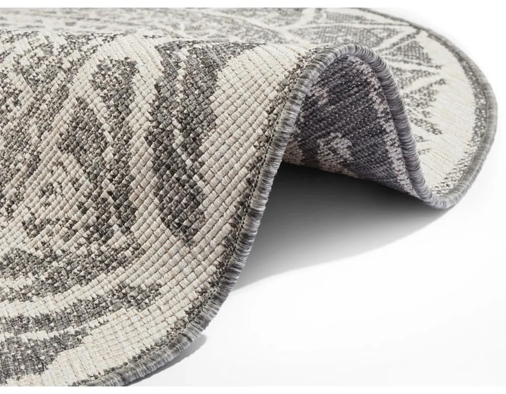 Covor adecvat pentru exterior NORTHRUGS Siruma, ø 200 cm, gri-crem