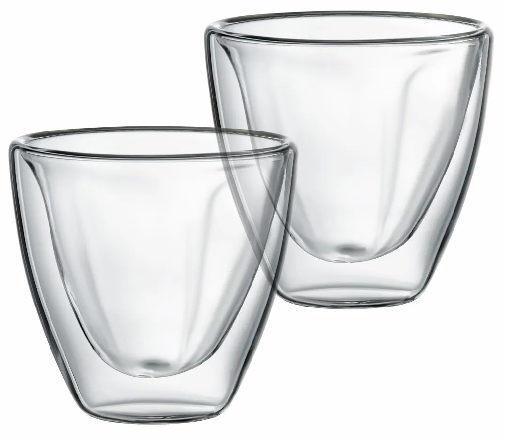 Set 2 pahare termorezistente 150ml, model inima, Mia