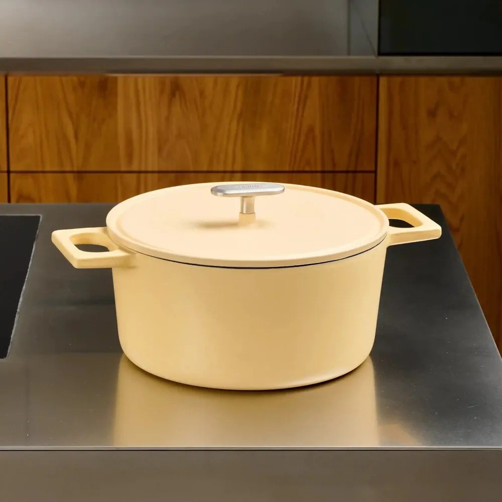 Cratiță cu capac din fontă 5,5 l adecvată pentru plita cu inducție Mattia 3.0 – FABINI