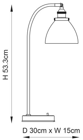 Lampă de masă Endon 91740 HANSEN 1xE14/40W/230V crom mat