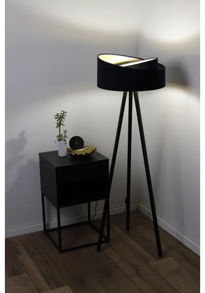 Lampă de podea GALAXY 1xE27/60W/230V negru/wenge