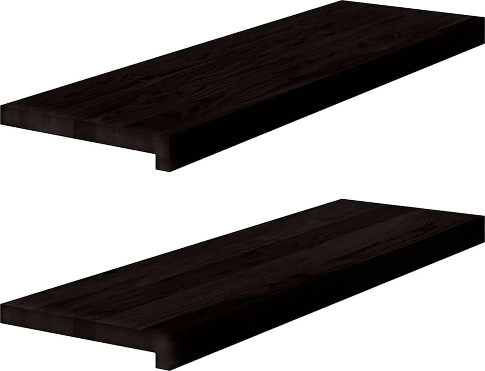 vidaXL Trepte de scară 2 buc maro închis lemn masiv de stejar