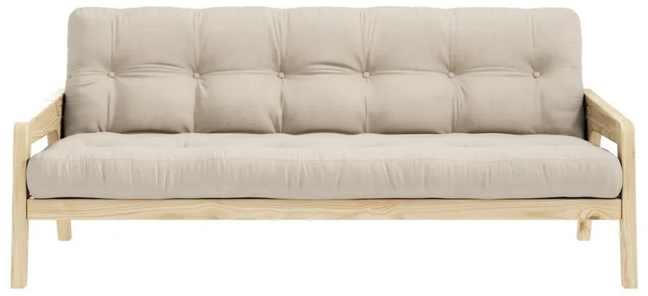 Canapea extensibilă bej 204 cm Grab - Karup Design