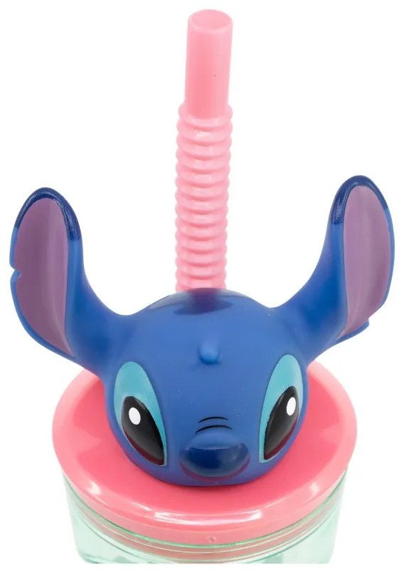 Disney Lilo și Stitch Easily Distracted Cana cu pai 3D din plastic 360 ml