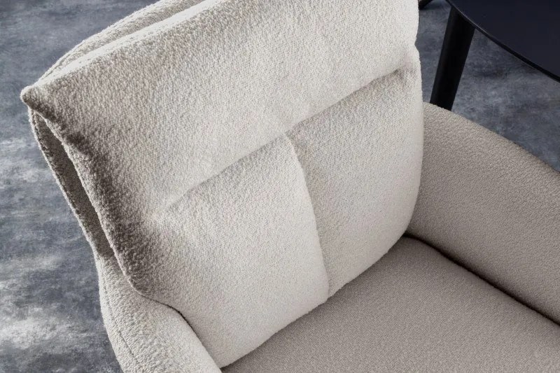 Set 2 scaune pivotante Big George, boucle bej