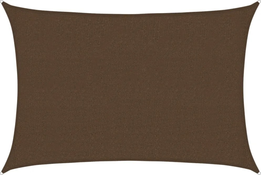 vidaXL Pânză parasolar, maro, 2,5x4 m, HDPE, 160 g/m²