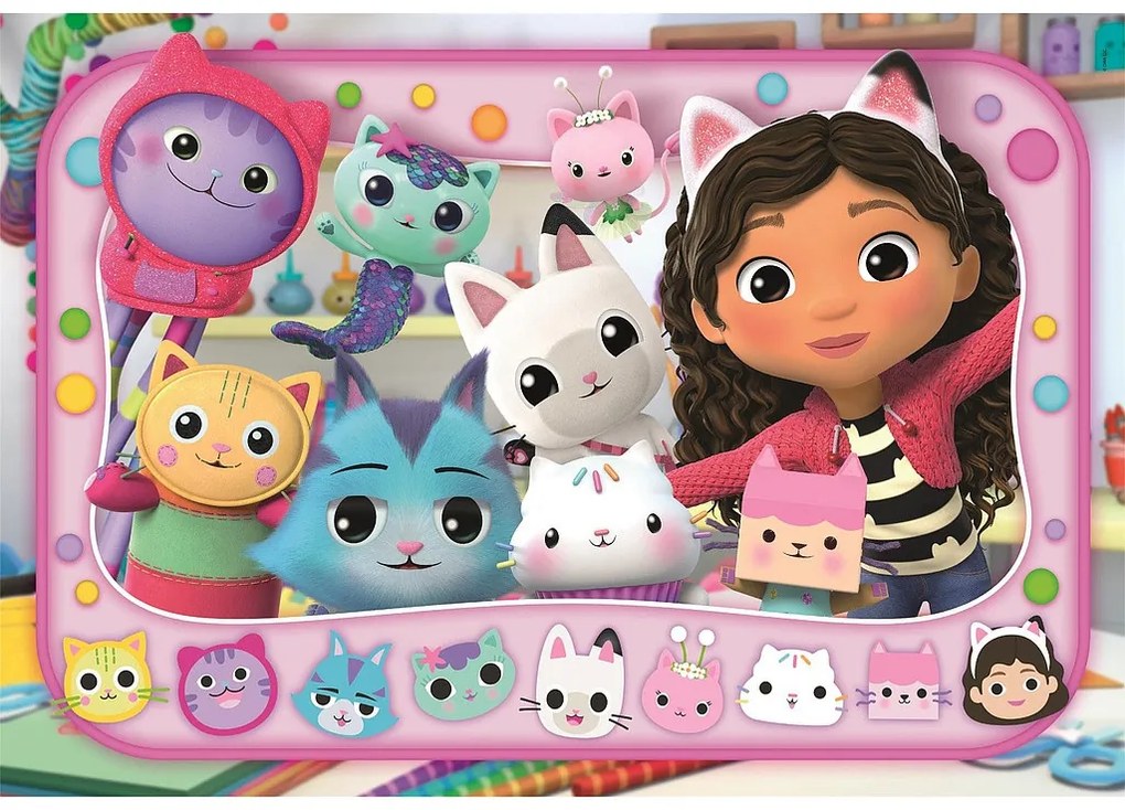 Gabby's Dollhouse Introduction Puzzle maxi Clementoni cu 60 de piese