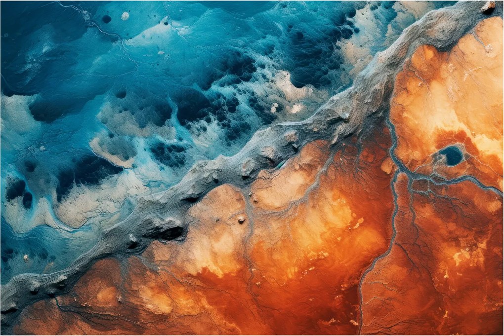 Tablou - Apă și foc (90x60 cm)