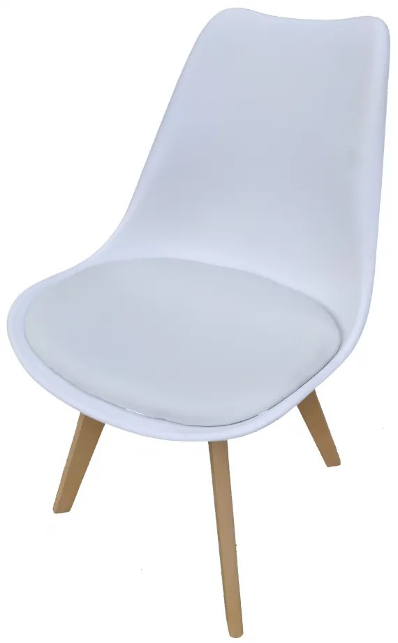 Set de scaune stil scandinav alb BASIC 3 + 1 GRATIS!
