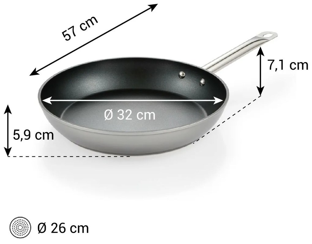 Tescoma Tigaie GrandCHEF+ diametru 32 cm, diam. 32 cm