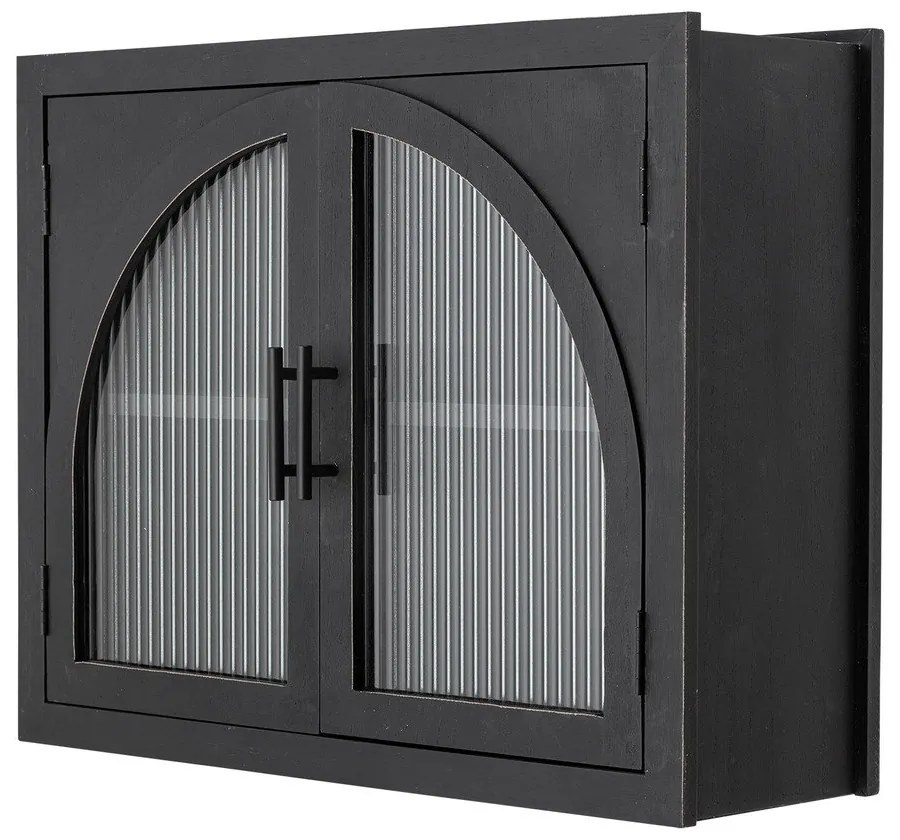 Vitrină neagră din lemn de brad suspendată 62x49x23 cm Lario – Bloomingville