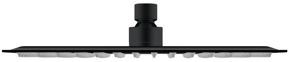 Cap de duș negru mat din oțel inoxidabil Slim – Sapho