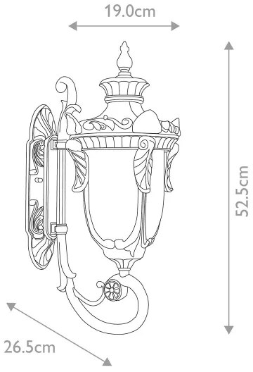 Aplică de exterior Elstead PH1-M-OB PHILADELPHIA 1xE27/60W/230V IP44