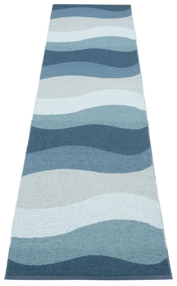 Covor tip traversă pentru interior și exterior albastru 70x300 cm Urvi Water – Pappelina