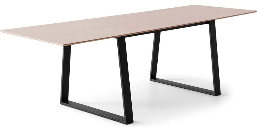 Masă de dining în culoare naturală extensibilă cu blat cu aspect de lemn de stejar 90x165 cm Meza – Hammel Furniture