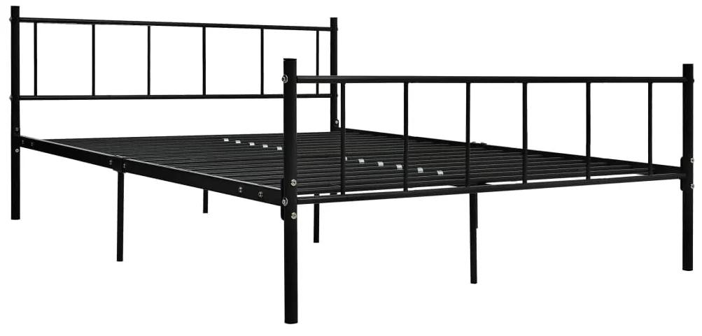 284642 vidaXL Cadru de pat, negru, 200 x 200 cm, metal
