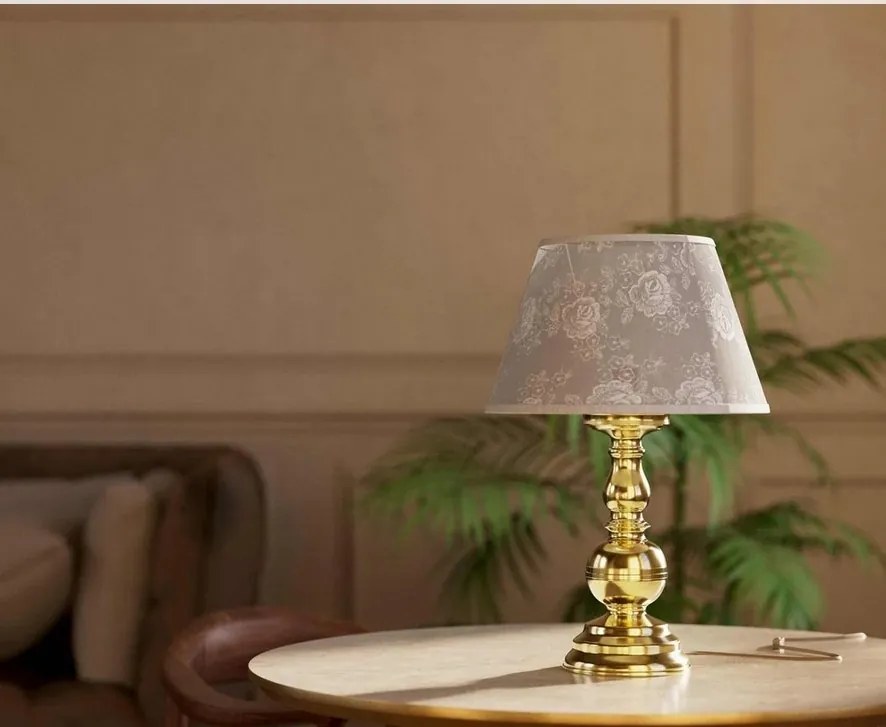 Lampa de masa clasic elegant din alama masiva Flemish